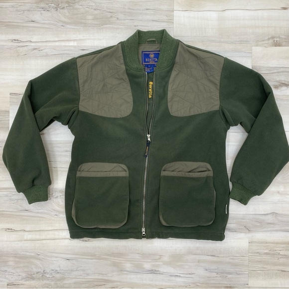 Beretta Jackets & Coats Beretta Sporting Clay Shooting Fleece Army Green Jacket Sz Lg Poshmark